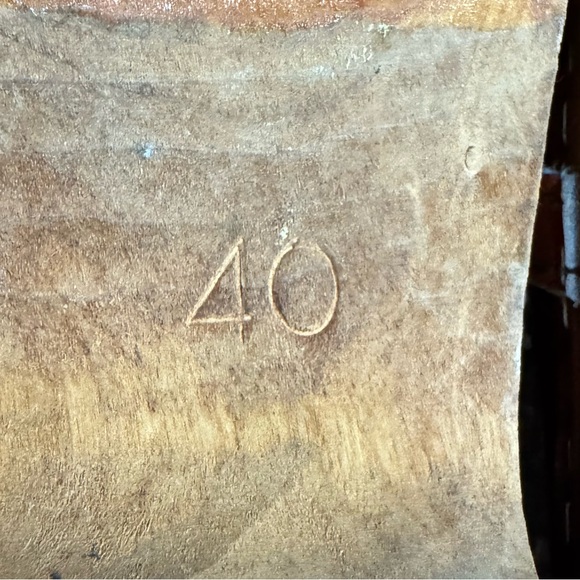 MIA Kiltie Leather Wooden Swedish Clogs in Brown EU 40 - Picture 11 of 11